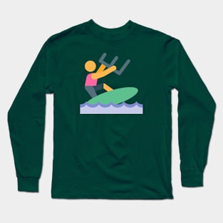 Kite Surfing Tribute Design Long Sleeve T-Shirt